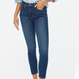 J. Crew Stretch Skinny‎ Jeans Dark Wash mid rise cropped ankleWomen's Size 28